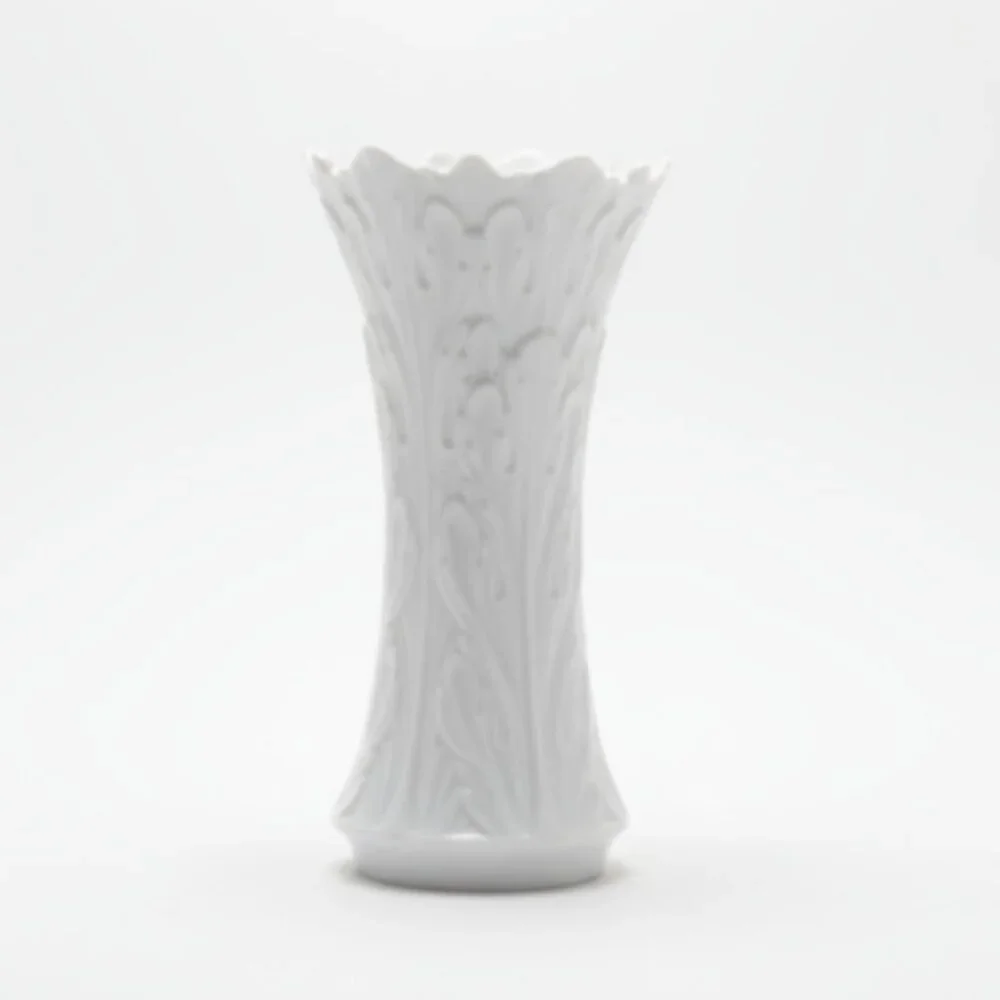 Lenox Woodland Collection Porcelain Vase 8.5” Off White Embossed Made in USA